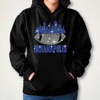 Indianapolis Rhinestone Football T-Shirt: Game Day Tee for Fans