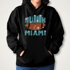 Miami Rhinestone Football Tee: Sparkling Game Day Shirt