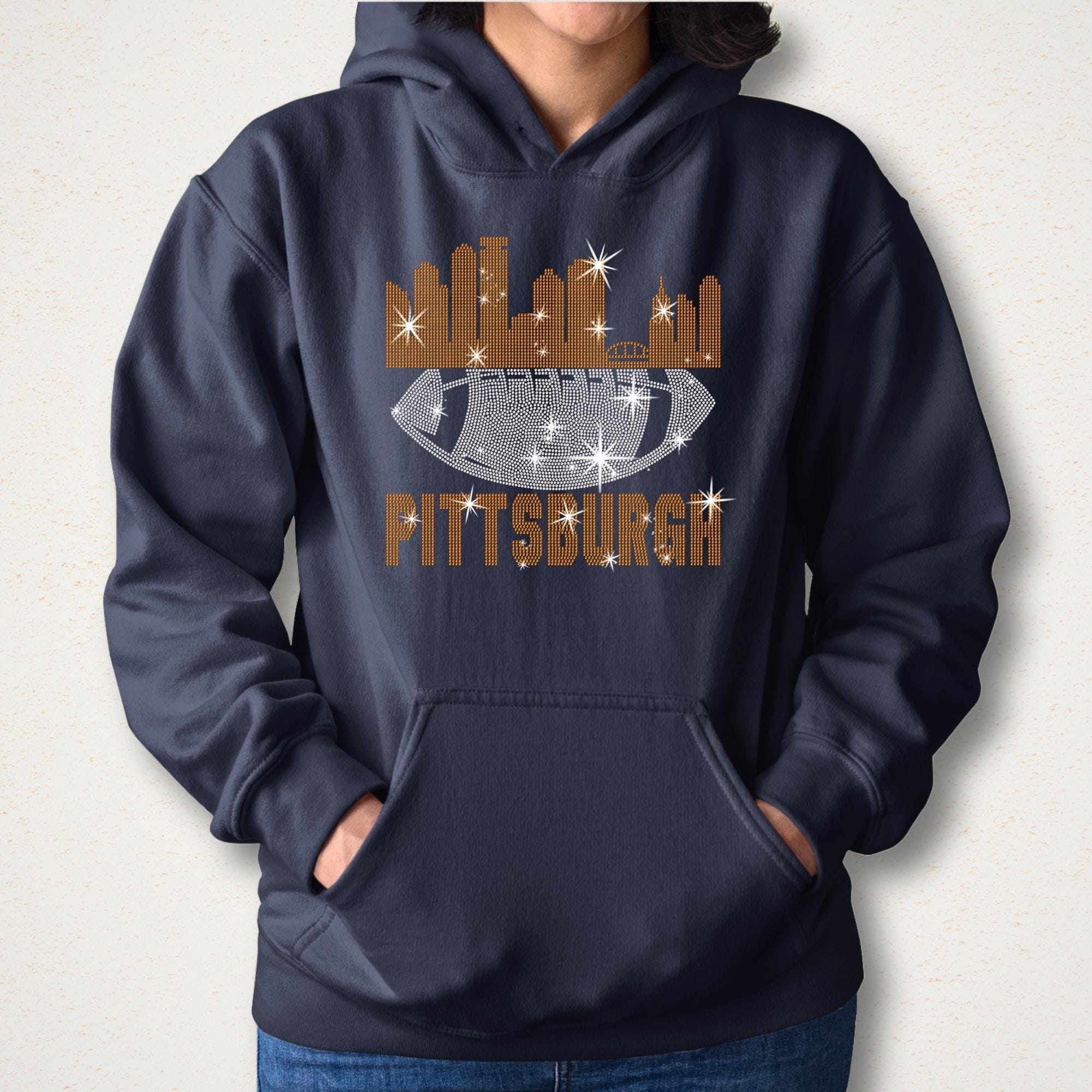 Pittsburgh Rhinestone Football Fan Shirt: Game Day Sports Tee