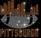 Pittsburgh Rhinestone Football Fan Shirt: Game Day Sports Tee