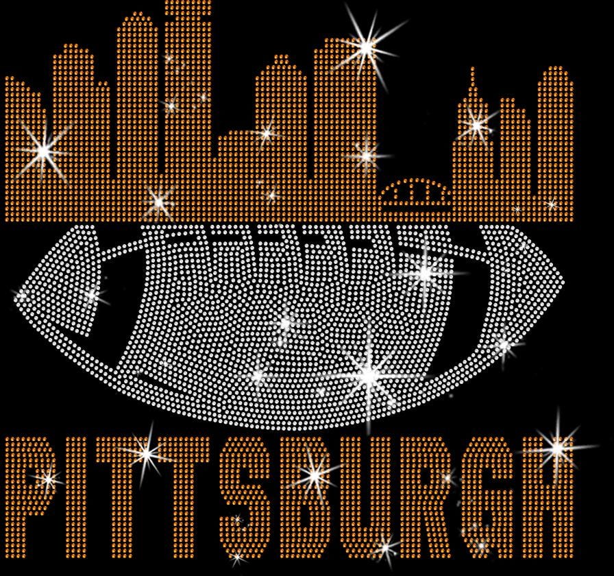 Pittsburgh Rhinestone Football Fan Shirt: Game Day Sports Tee