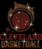 Cleveland Basketball Team Rhinestone Shirt: Women’s Game Day Bling Shirt