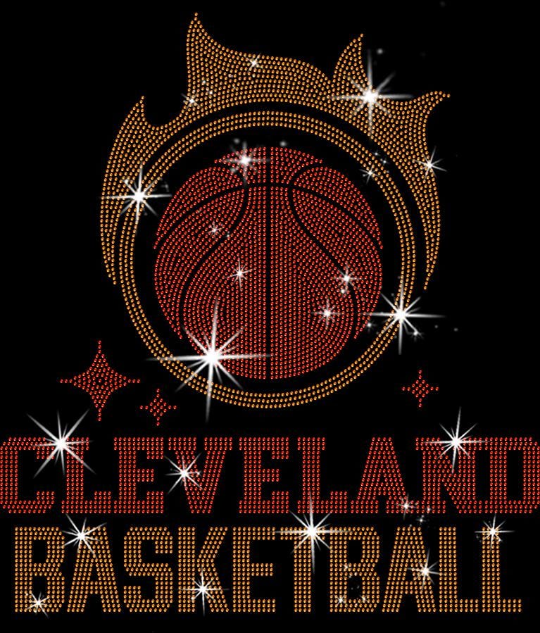 Cleveland Basketball Team Rhinestone Shirt: Women’s Game Day Bling Shirt