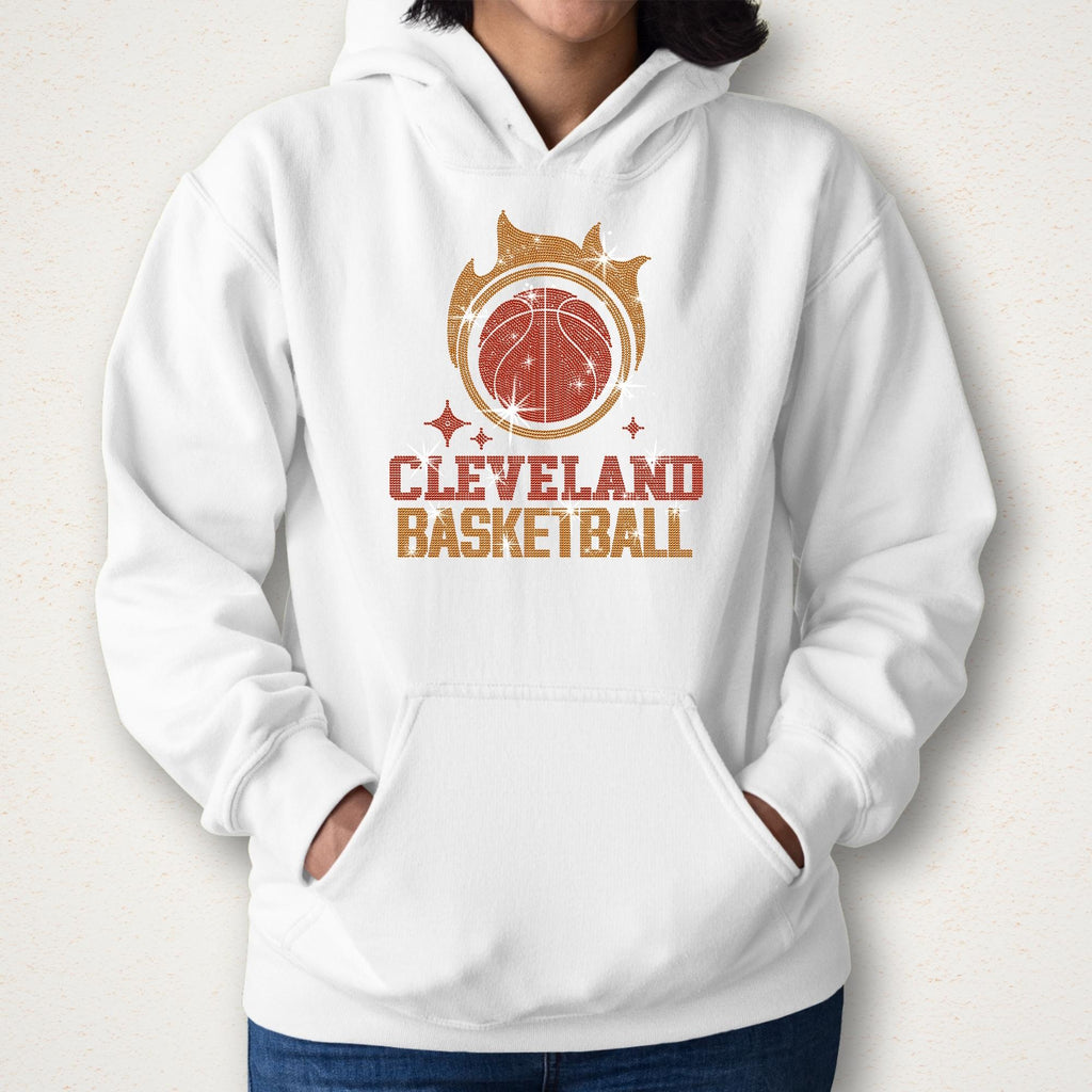 Cleveland Basketball Team Rhinestone Shirt: Women’s Game Day Bling Shirt