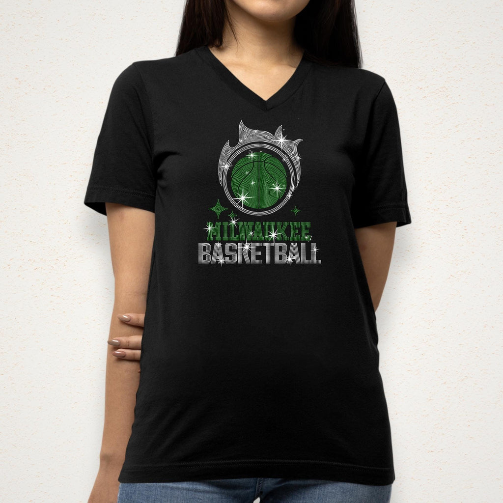 Milwaukee Basketball Team Rhinestone Shirt: Game Day Fan Sweatshirt