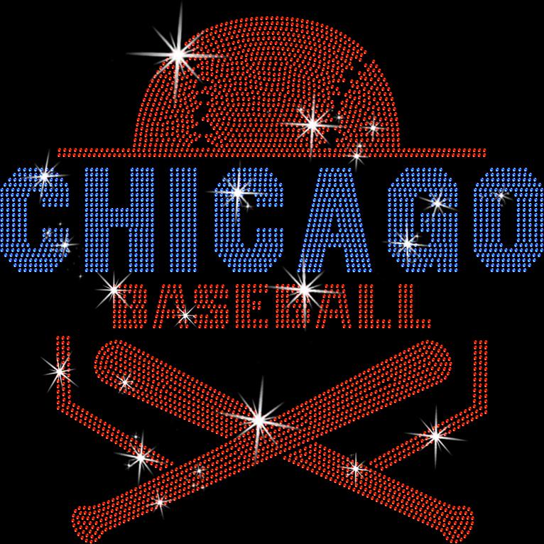 Chicago Baseball Rhinestone Shirt: Sports Gift for Baseball Mom