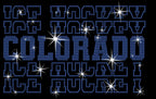 Colorado Ice Hockey Rhinestone Shirt: Hockey Team Game Day Tee