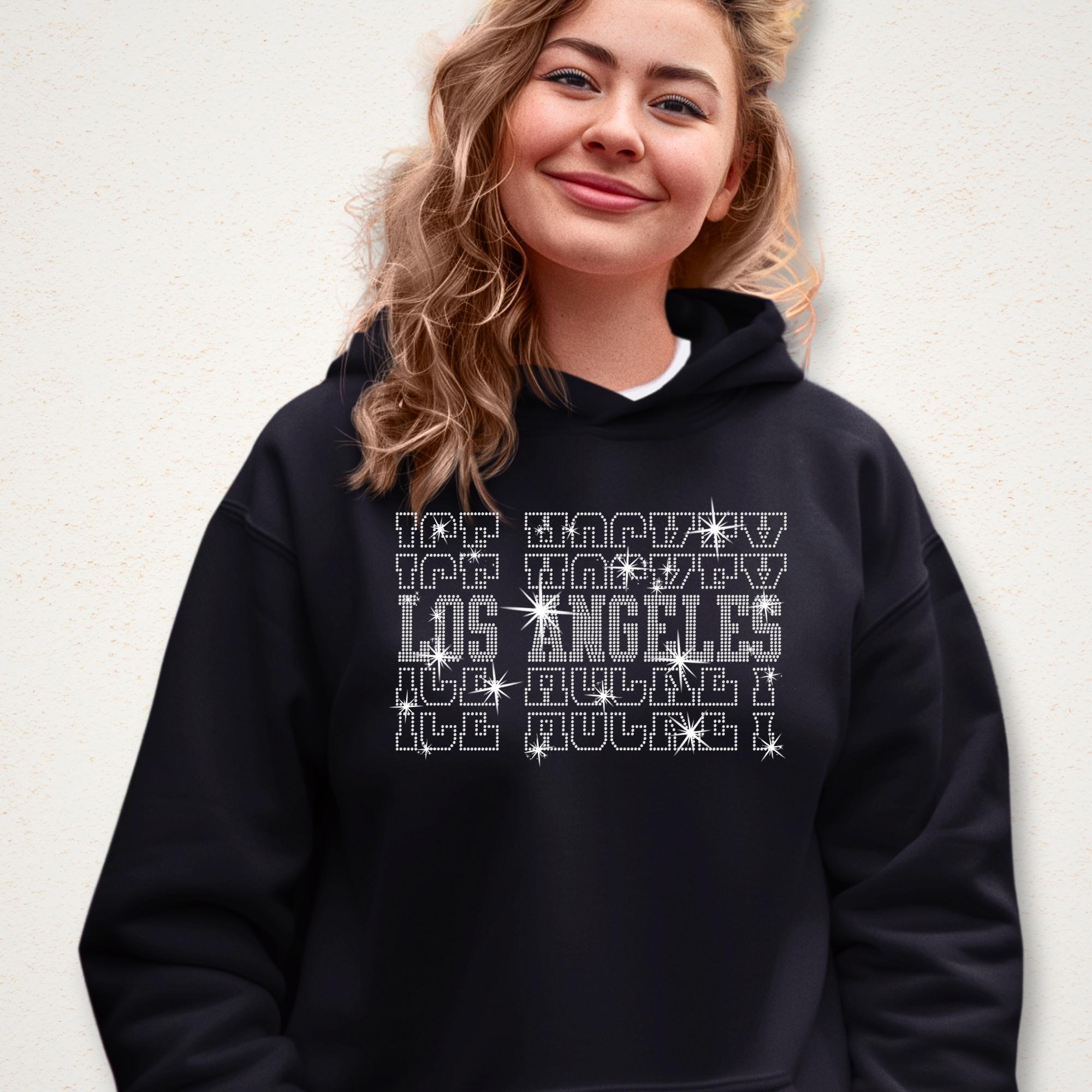 Los Angeles Ice Hockey Rhinestone Shirt: Hockey Fans Sparkle Tee