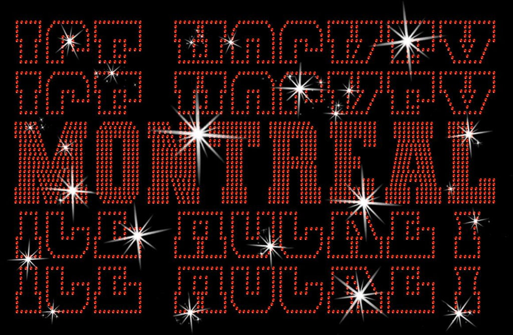 Montreal Ice Hockey Rhinestone Shirt: Hockey Lover Sparkle Tee