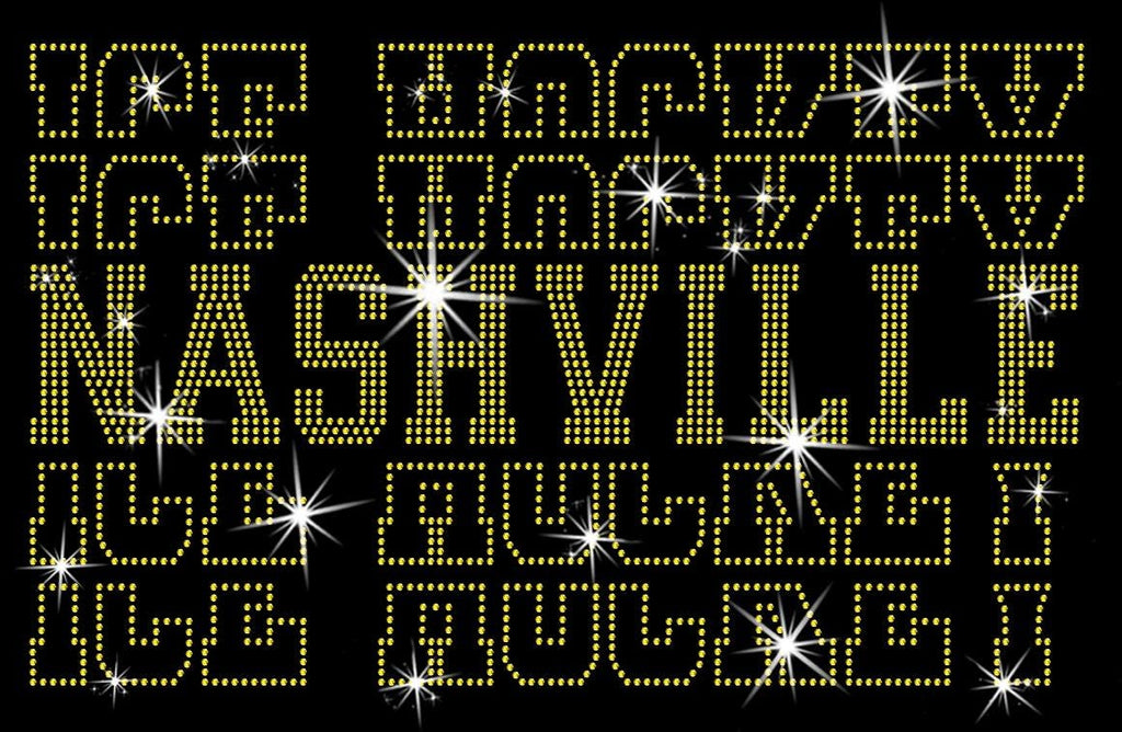 Nashville Ice Hockey Rhinestone Shirt: Bling Hockey Sports Tee