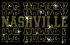 Nashville Ice Hockey Rhinestone Shirt: Bling Hockey Sports Tee