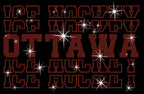 Ottawa Ice Hockey Rhinestone Shirt: Hockey Team Game Day Tee