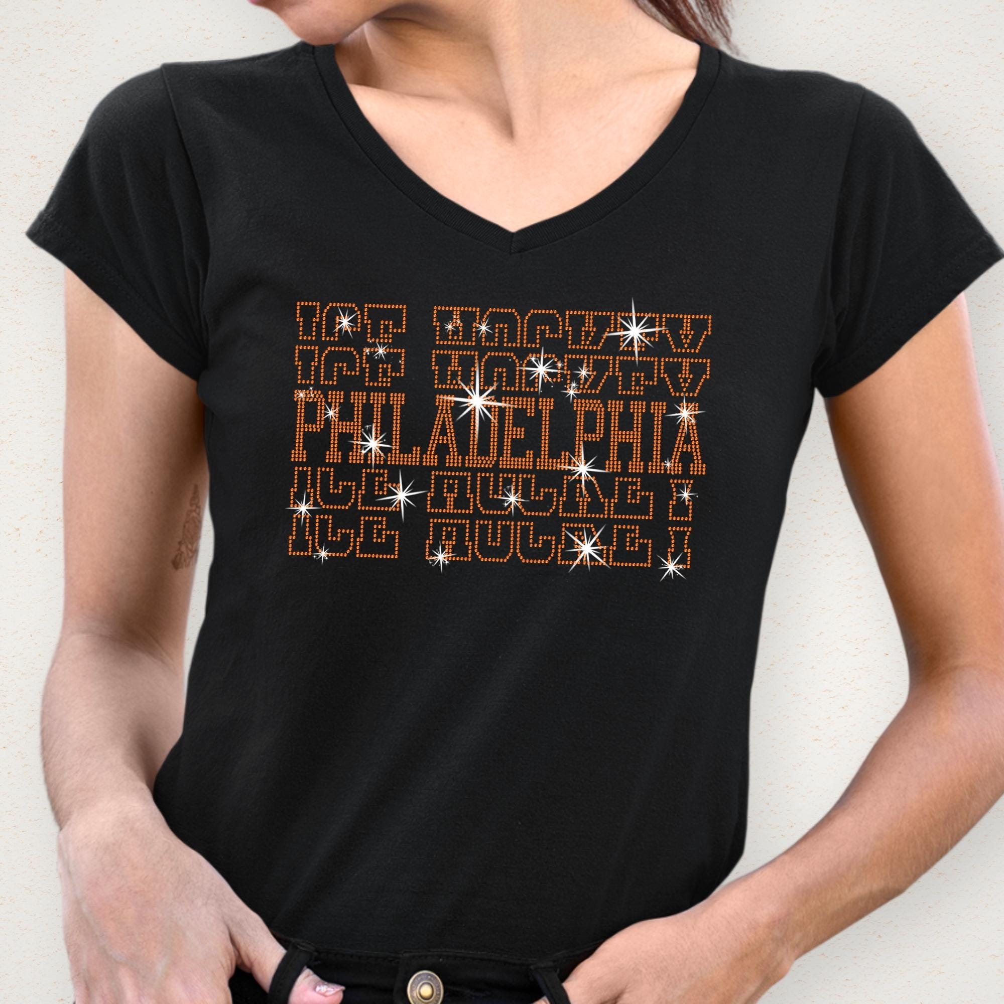 Philadelphia Ice Hockey Rhinestone Shirt: Hockey Games Sweatshirt