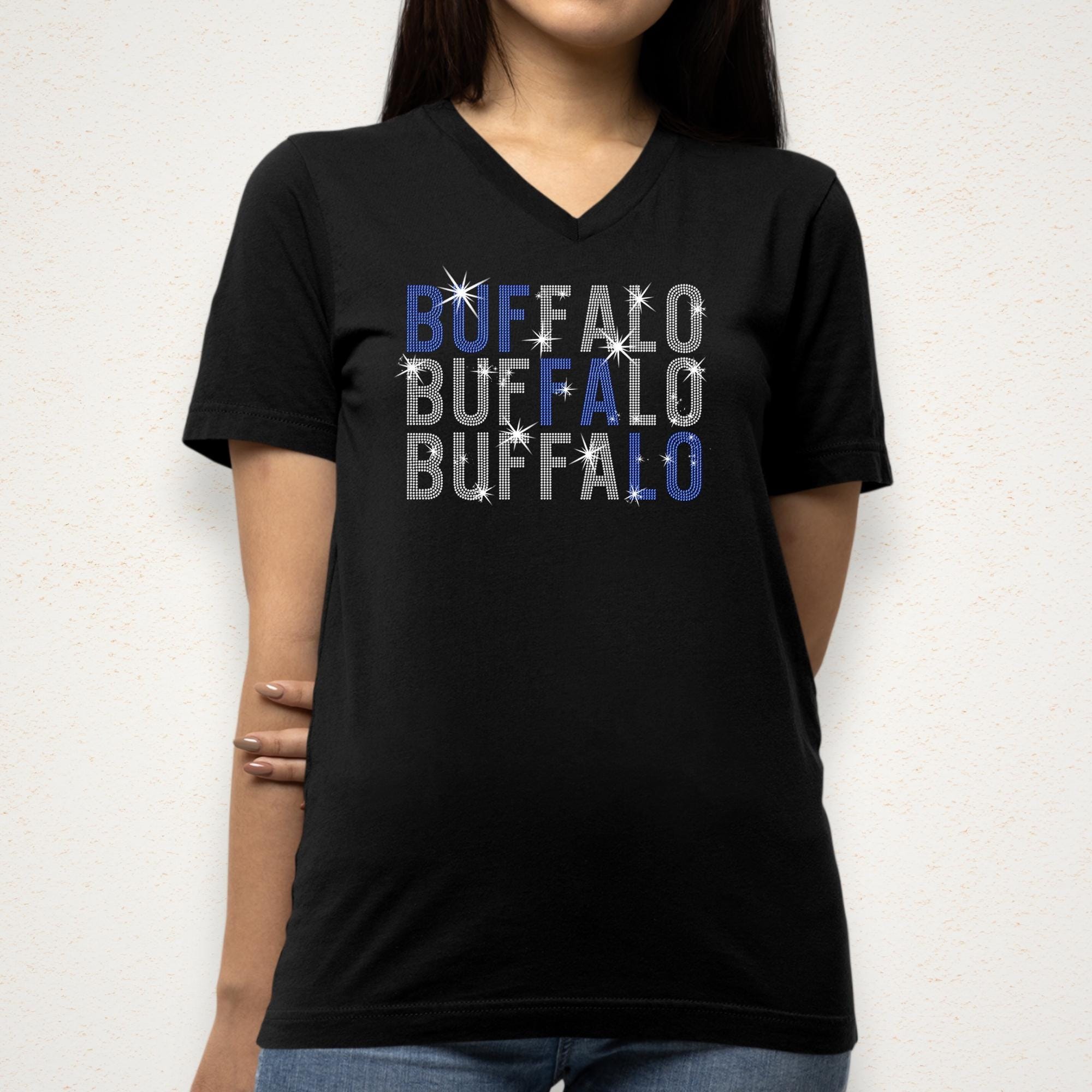 Buffalo Rhinestone Shirt: Hockey Team Fans Outfit