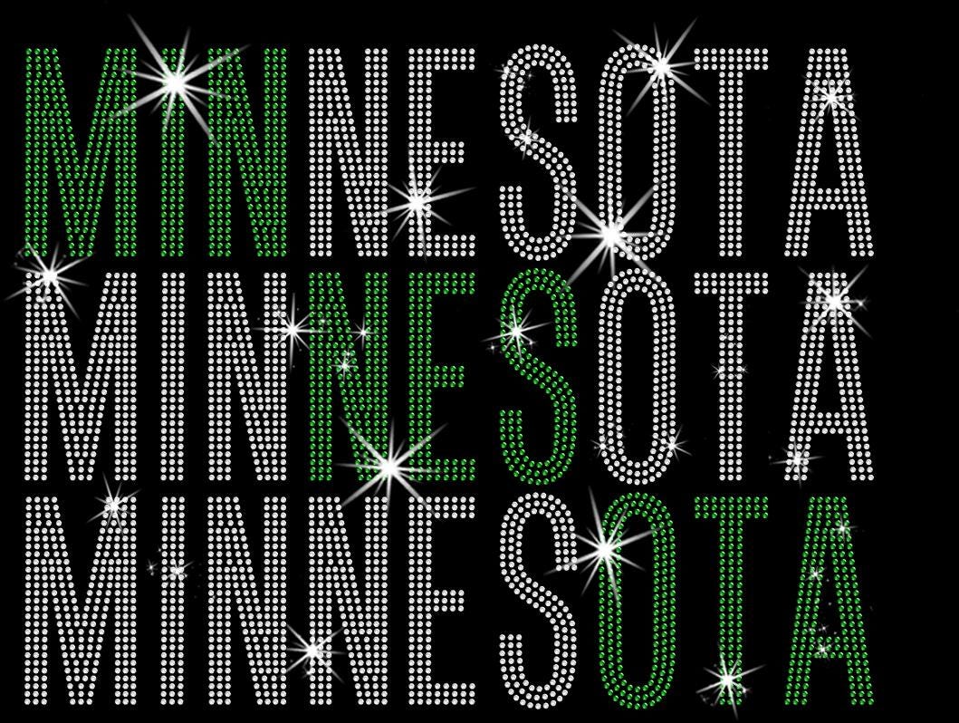 Minnesota Rhinestone Shirt: Bling Sportswear Gift for Hockey Lovers