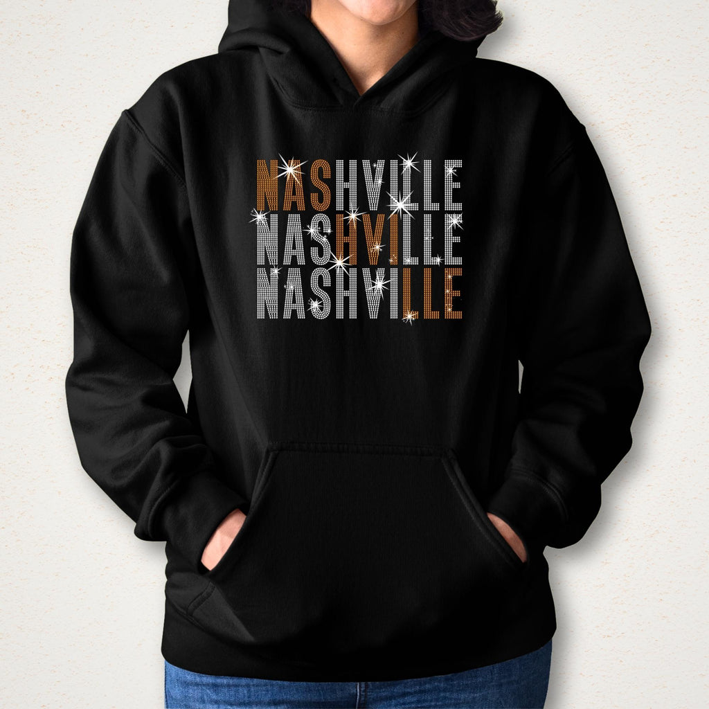 Nashville Rhinestone Shirt: Sparkling Hockey Sports Gift for Mom