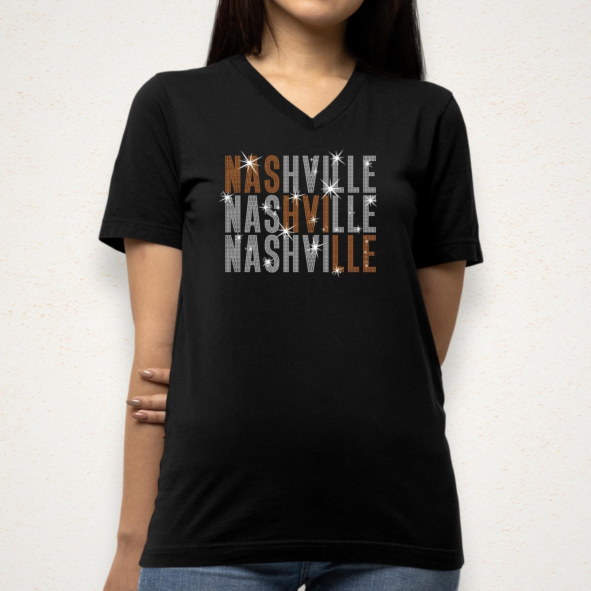 Nashville Rhinestone Shirt: Sparkling Hockey Sports Gift for Mom Secondary image
