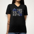 New York Rhinestone Shirt: Ice Hockey Fans Bling Tee