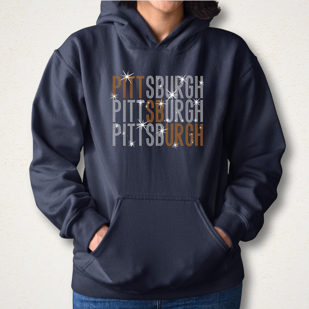 Pittsburgh Rhinestone Shirt: Hockey Trendy Game Day Bling Sweatshirt