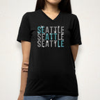 Seattle Rhinestone Shirt: Ice Hockey Lovers Sparkle Tee
