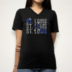 St. Louis Rhinestone Shirt: Hockey Player Jersey for Game Day Outfit