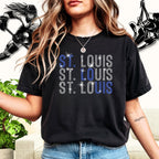 St. Louis Rhinestone Shirt: Hockey Player Jersey for Game Day Outfit
