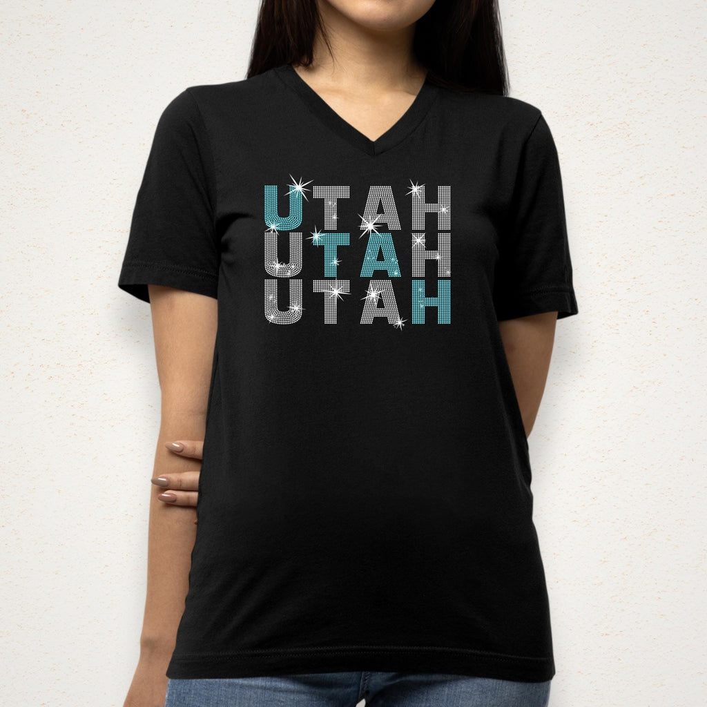 Utah Rhinestone Shirt: Ice Hockey Team Fans Sweatshirt