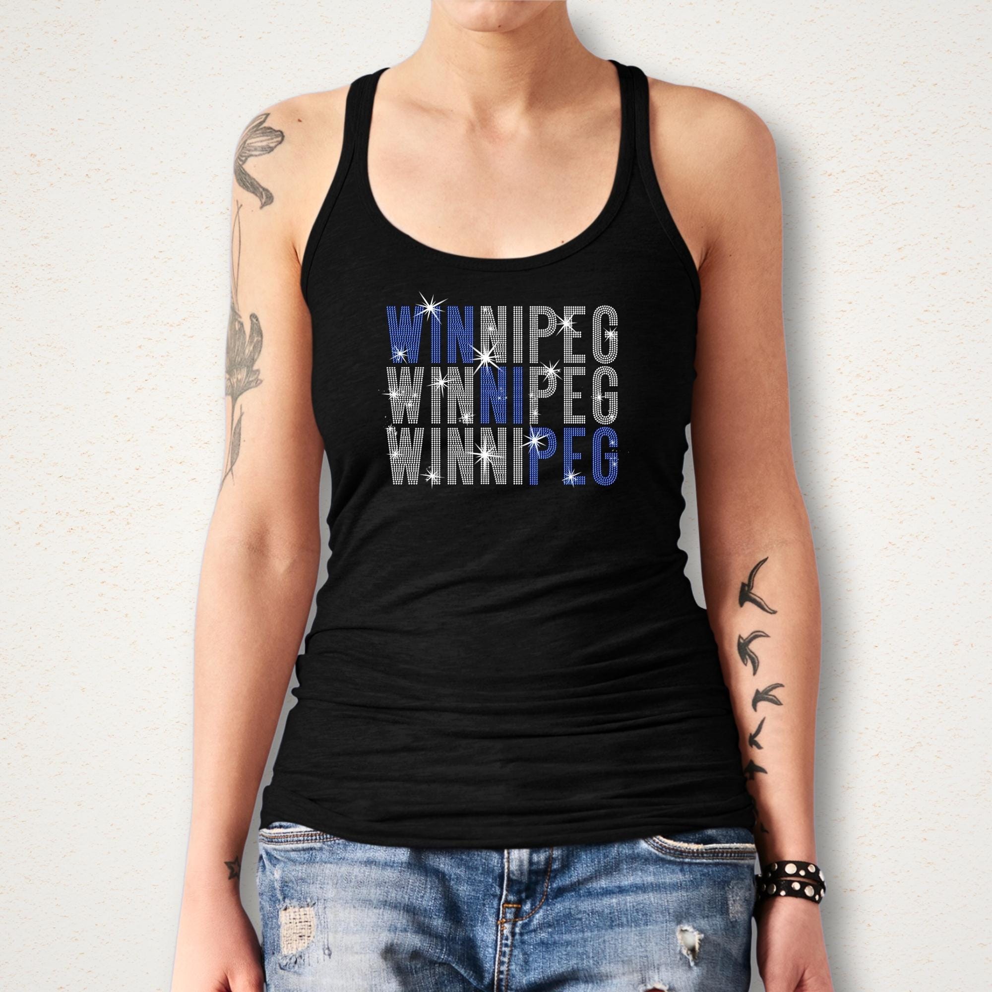 Winnipeg Rhinestone Shirt: Ice Hockey Retro Style Sweatshirt Secondary image