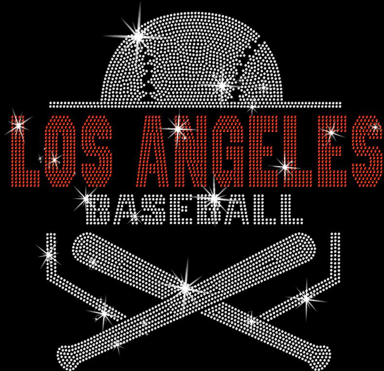 Los Angeles Baseball Rhinestone Shirt: Retro Baseball Mom Tee