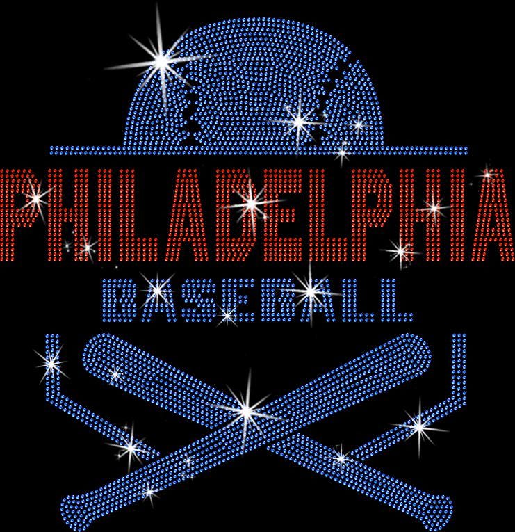 Philadelphia Baseball Rhinestone Shirt: Trendy Baseball Mom Tee