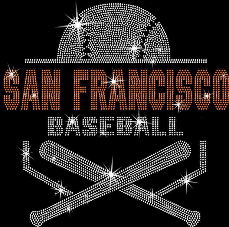 San Francisco Baseball Rhinestone Shirt: Baseball Season Bling Tee