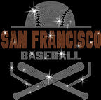 San Francisco Baseball Rhinestone Shirt: Baseball Season Bling Tee