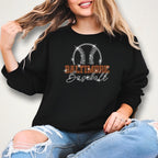 Baltimore Baseball Team Rhinestone Shirt: Baltimore City Sports Tee