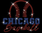 Chicago Baseball Team Rhinestone Shirt: Bling Sports Mama Tee