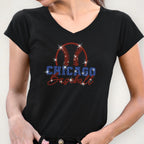 Chicago Baseball Team Rhinestone Shirt: Bling Sports Mama Tee