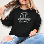 Chicago Baseball Team Rhinestone T-Shirt: Sparkly Baseball Fan Hoodie