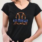 Los Angeles Baseball Team Rhinestone T-Shirt: Sparkling Baseball Tee