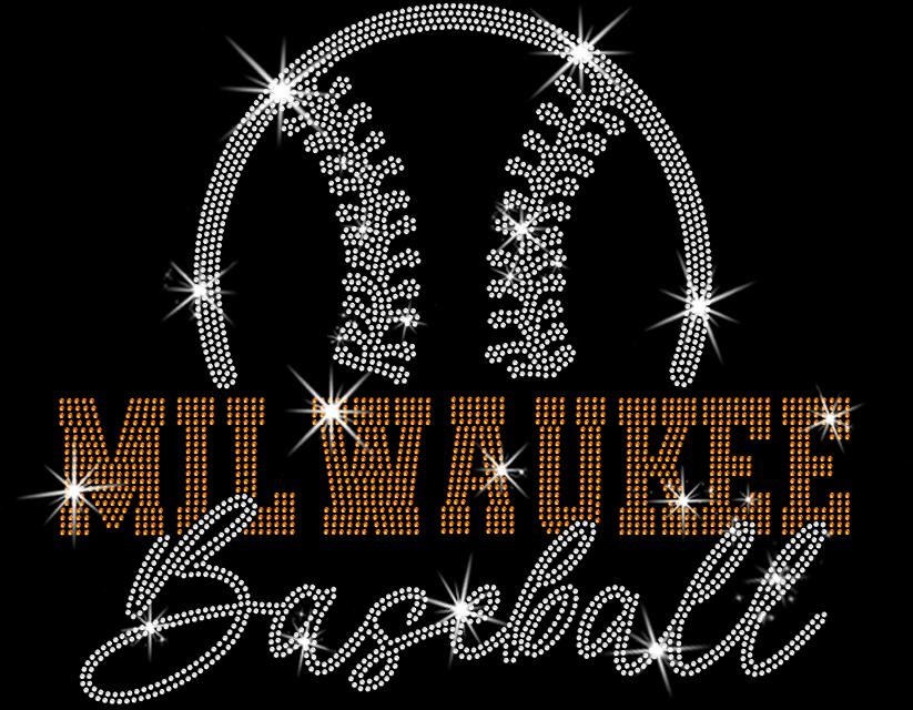Milwaukee Baseball Team Rhinestone Shirt: Retro Baseball Mom Sweatshirt