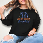 New York Baseball Team Rhinestone T-shirt: NYC Fans Shirt for Women