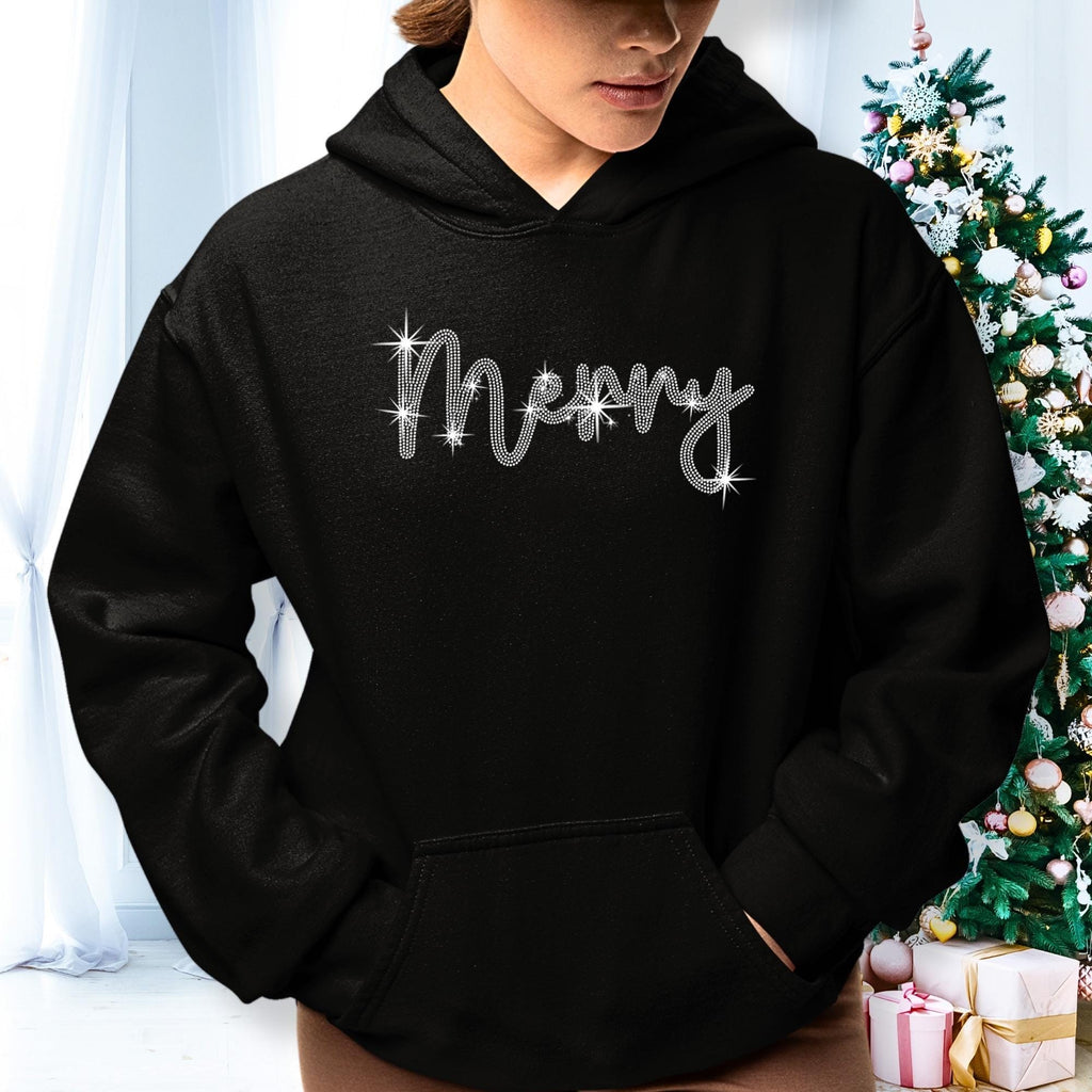 Merry Christmas Rhinestone Shirt: Sparkly Christmas T-Shirt