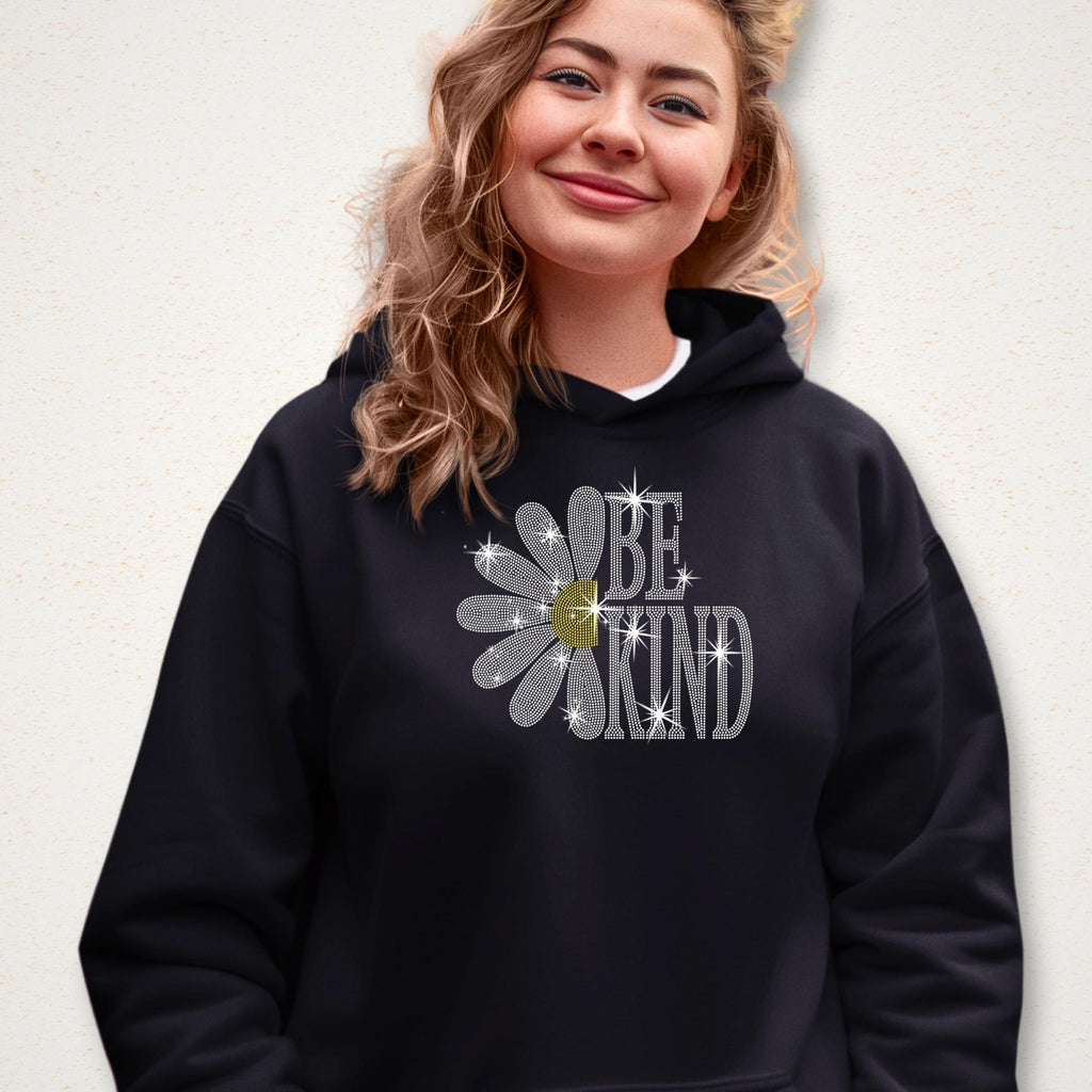 Be Kind with Daisy Rhinestone Shirt: Kind Loved Worthy Outfit