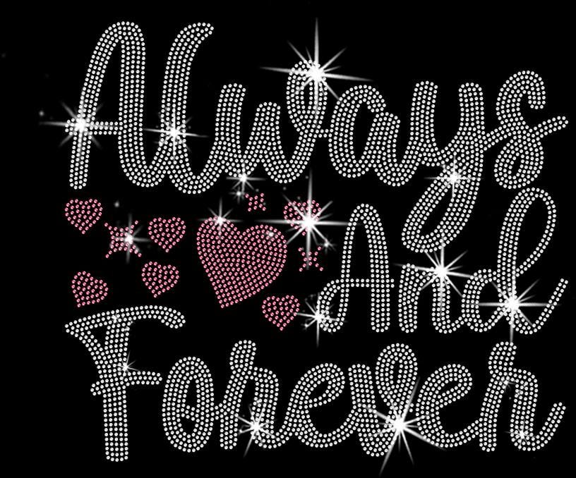 Always and Forever Rhinestone Shirt: Valentine's Day Sweatshirt for Girls or Boys