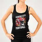 Kansas City Bling Rhinestone Football Shirt: Game Day Sparkly DTF Rhinestone Tee