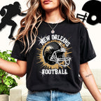 New Orleans Football DTF Rhinestone Shirt: Bling Game Day Tee
