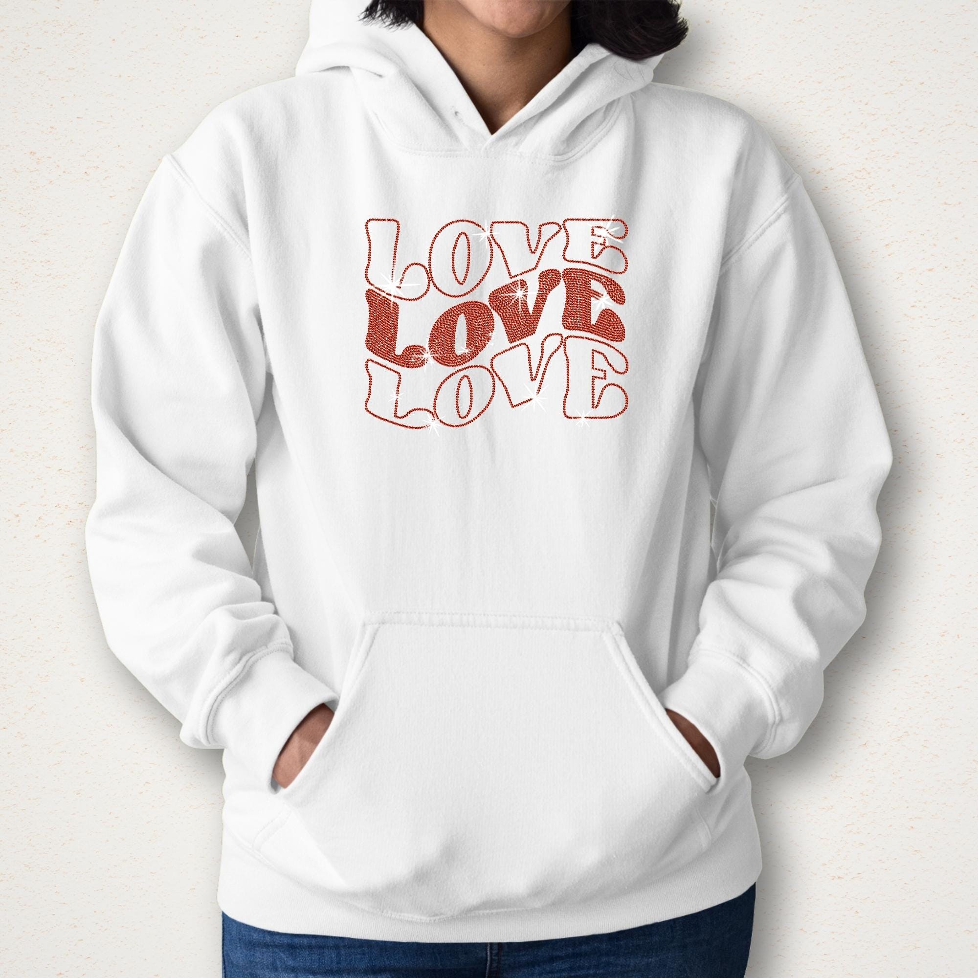 Love Love Love Rhinestone Shirt: Stylish Cool Gift for Girlfriend or Boyfriend Secondary image