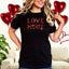 Love More Rhinestone Shirt: Bling Couple Valentine Tee