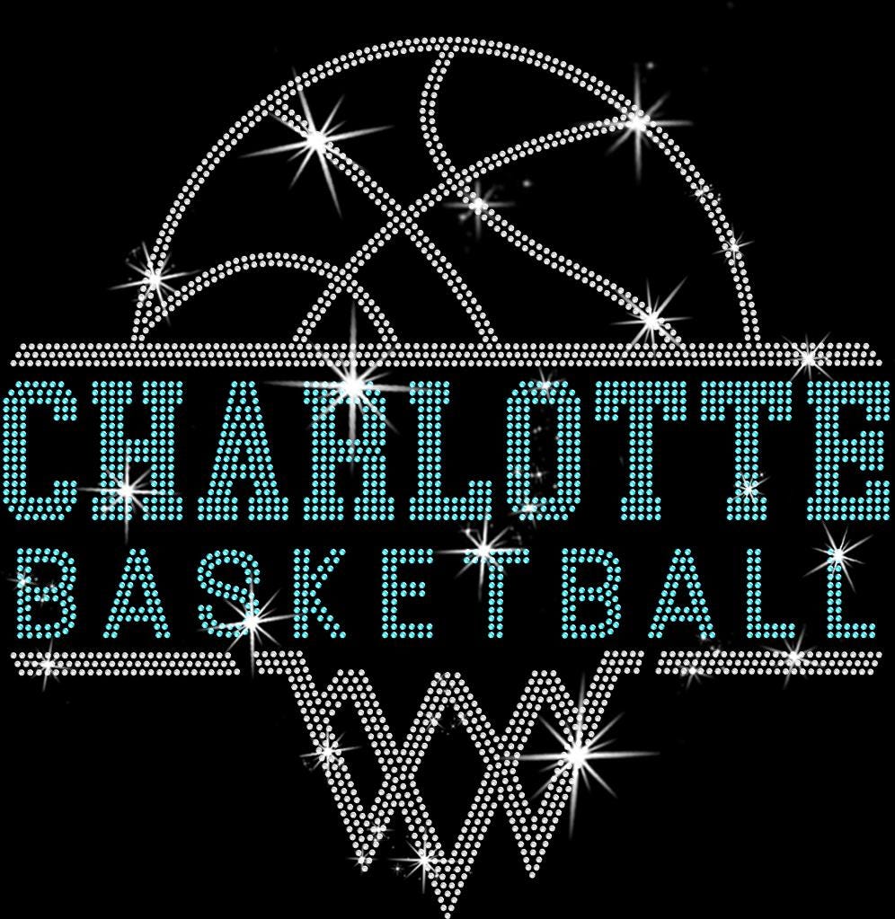 Charlotte Basketball Sports Team Rhinestone Shirt: Basketball Game Day Bling Hoodie