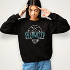 Charlotte Basketball Sports Team Rhinestone Shirt: Basketball Game Day Bling Hoodie