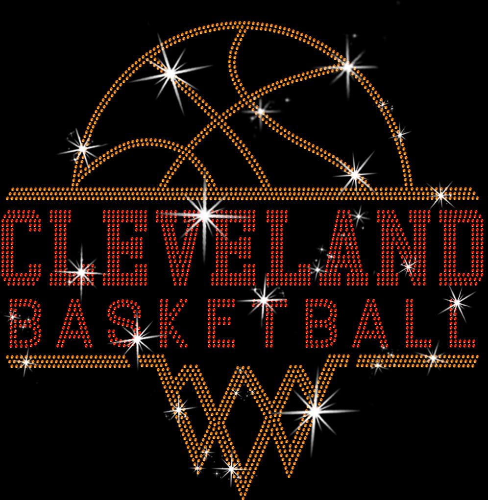 Cleveland Basketball Sports Team Rhinestone Shirt: Basketball Team Fans Bling Outfit