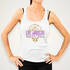 Los Angeles Basketball Team Rhinestone Shirt: Women's Basketball Game Day Bling Tee